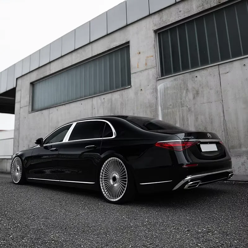 جنوط عجلات من سبائك الكروم المزورة المخصصة 5x120 5x114.3 5x112 15-26 بوصة لمرسيدس #6