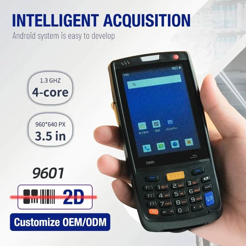 PDA Android 4G Tangguh Genggam Layar Kapasitif Kelas Industri dengan Barcode 1D/2D IP65