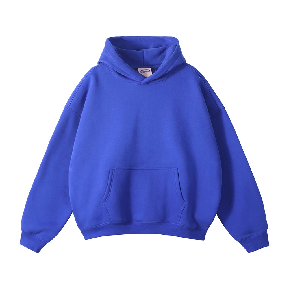 Oversize Fleece Warm Everyday Hoodie For Men Women Hip Hop Raglan Pullover Autumn Winter Streetwear