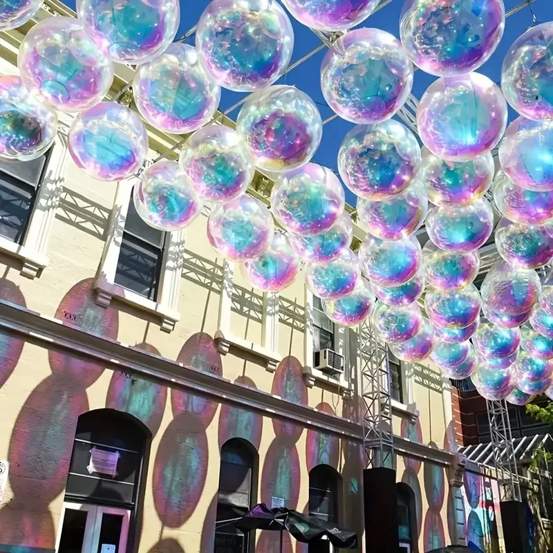 10 Stück Bunte 10 Zoll 4D Runde Aluminiumfolienballons für Hochzeiten, Geburtstage, Feiertage und Funkelnde Partydekoration – Detail 1