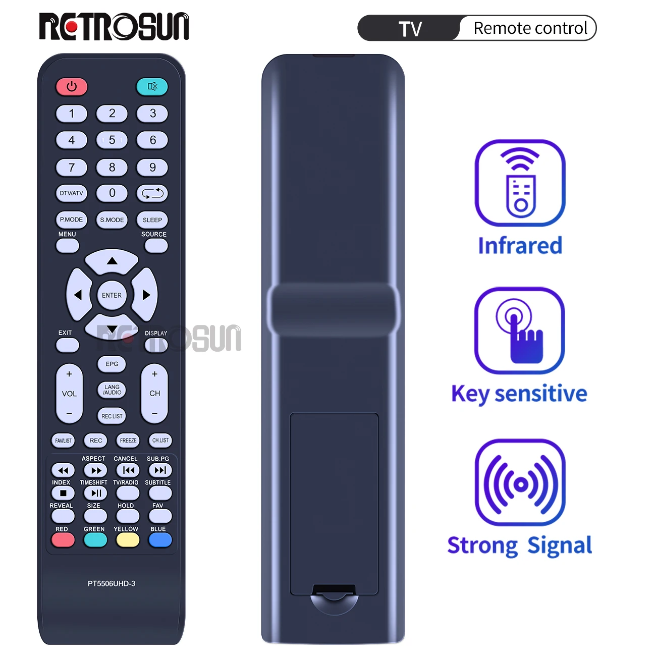 

New Remote Control For Platinum PT5506UHD PT5518LED PT3219LED PT5506UHD-3 PT4006LED RC-3288C PT1918LEDDVD Smart LCD LED HDTV TV