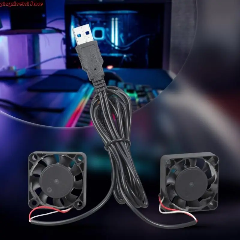 E8BA 40x40x10mm USB 5V مروحة التبريد المحمولة مروحة التبريد المحمولة لجهاز توجيه جهاز التليفزيون جهاز التوجيه DVR Computer