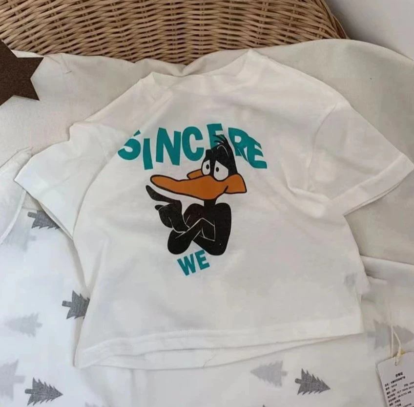 Small Kid Round Neck Tees Children Casual Crew Neck Pullover T-Shirts Lightweigh Clothing Toddler Daily Wear Costume Pullover