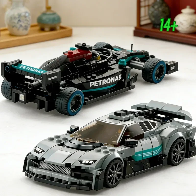 ディズニー-2026-新品-76909-メルセデス・ベンツ-f1-スポーツカー-プレミアム-ビルディングブロック-レーシングモデル-誕生日-クリスマス-ホリデー用ギフト