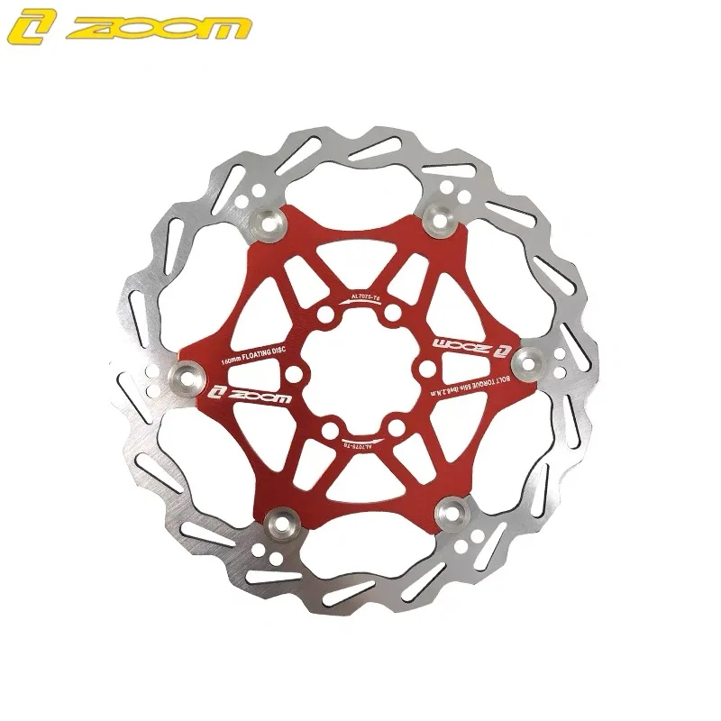 ZOOM Mountain Bike Disc Brake Rotor Ultralight 160mm/180mm/203mm Heat Dissipation Floating Rotor MTB Hydraulic Disc Brake Pad