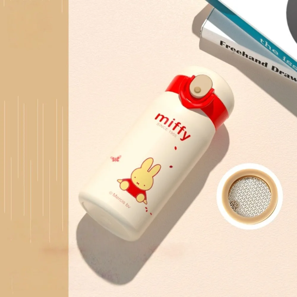 

Cartoon Miffy Insulated Water Cup Portable for Direct Drinking with Tea Separator High-Looking Cute 316 Stainless Steel Couple