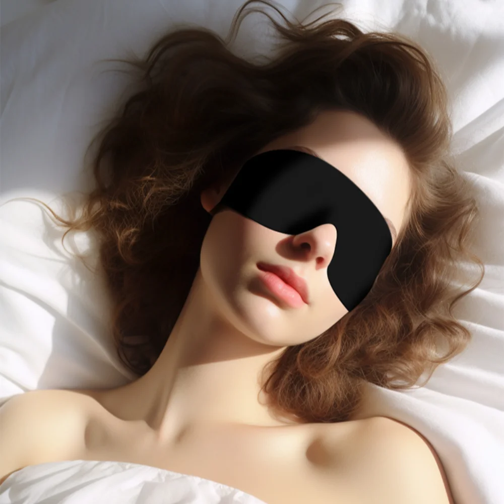 Sleep Soft Blackout Sleep Mask New Ear-hanging Type Blindfold Cotton Filled Sleeping Mask Concise Blackout Sleeping Eye Mask