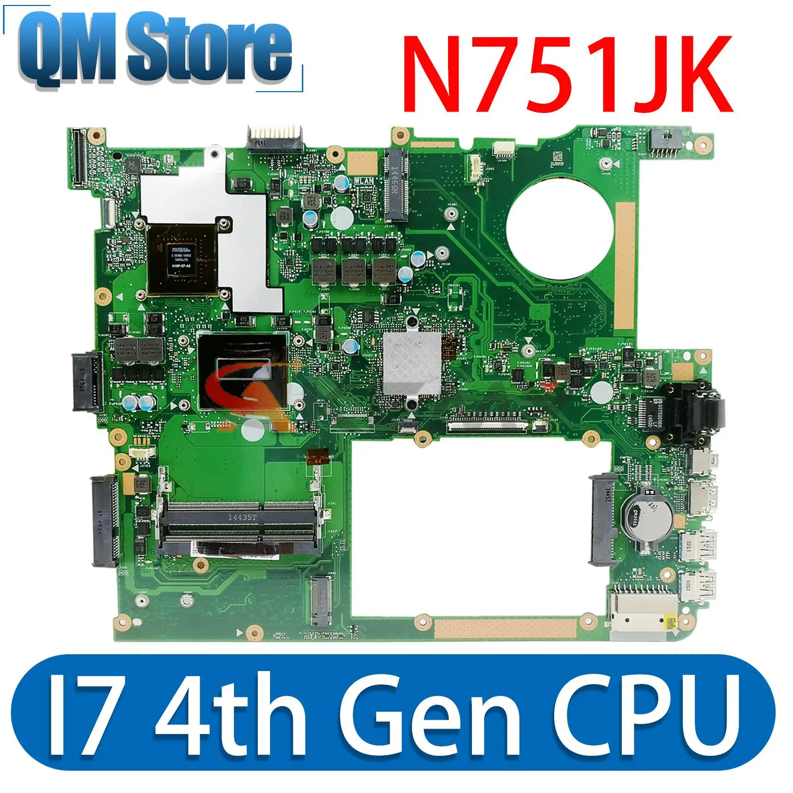 

Материнская плата для ноутбука N751J Материнская плата ASUS N751JX N751JK, системная плата для ноутбука GTX850M GTX950M