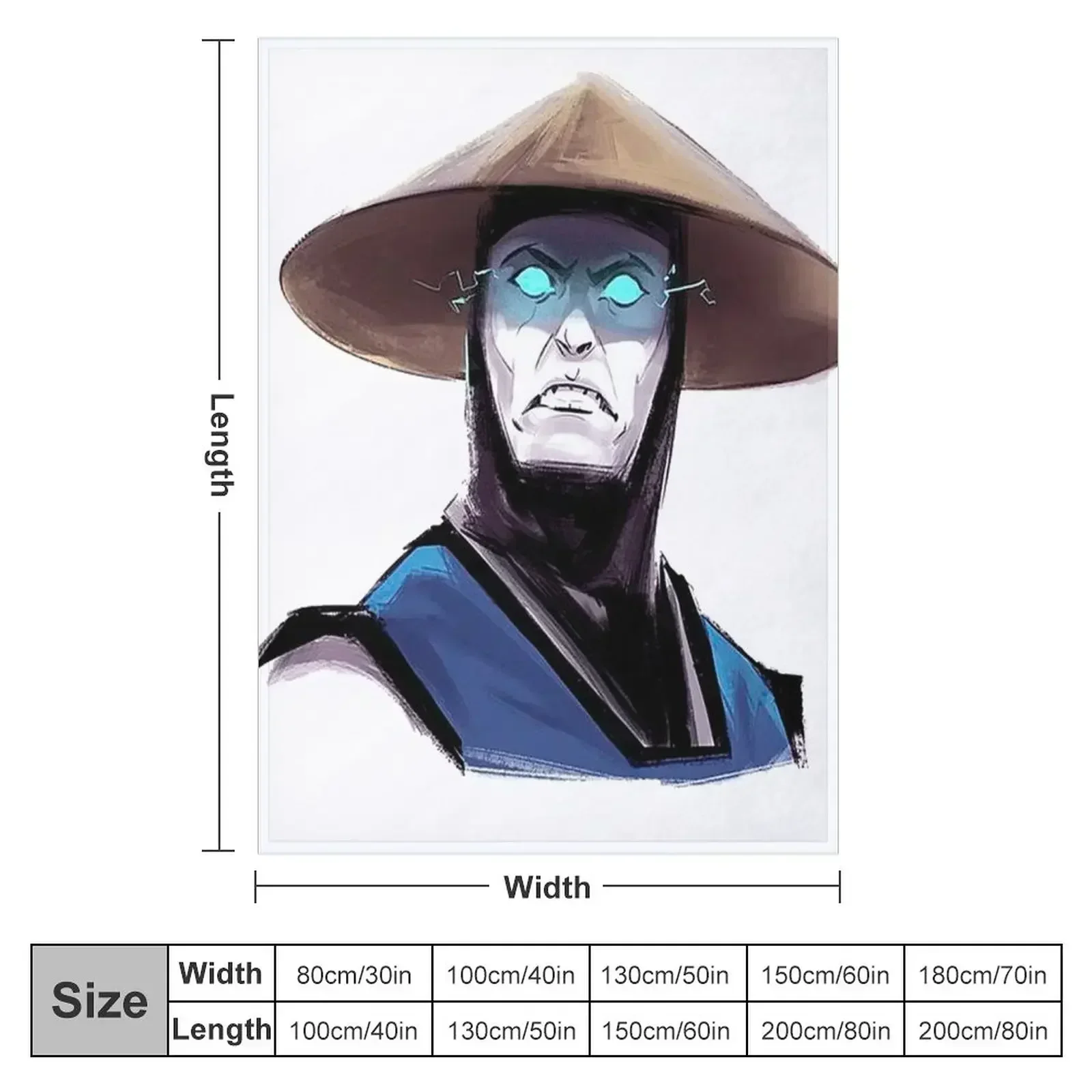 Mortal Kombat Raiden Head Throw Blanket Shaggy Luxury Brand Quilt heavy to sleep Soft Plush Plaid Softest Blankets