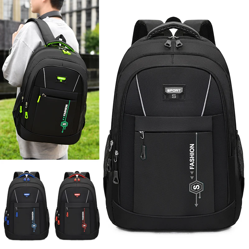 

Casual Large Capacity Men's Backpack Fashionable Simple Business Travel Laptop Bag Breathable Nylon Leisure Travel Backpack