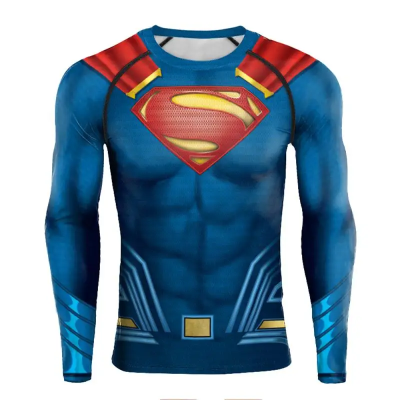 Halloween Superhero Cosplay T-Shirt for Men 3D Digital Printd Fancy Costumes Outdoor Running Fitness Workout Tops Male Clothing