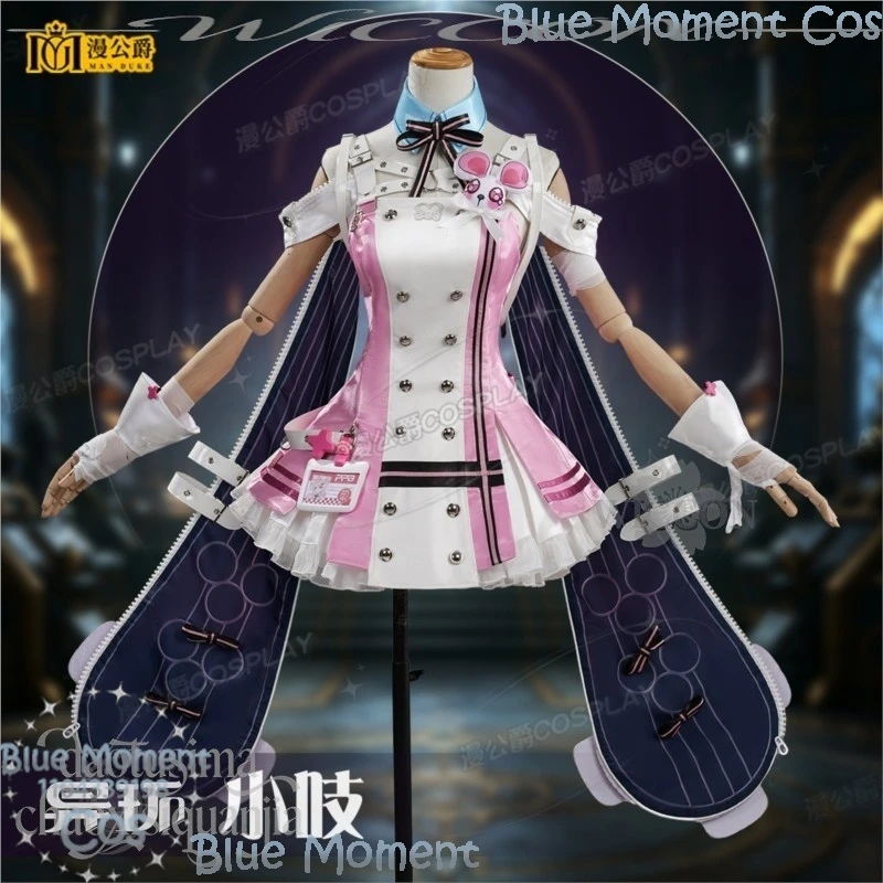 Anime Game Neverness To Everness Cosplay Chiz Kawaii Pink Dress Rabbit Ear Shoes Wig Sweet Lolita Halloween Comic Con Festival - view 2