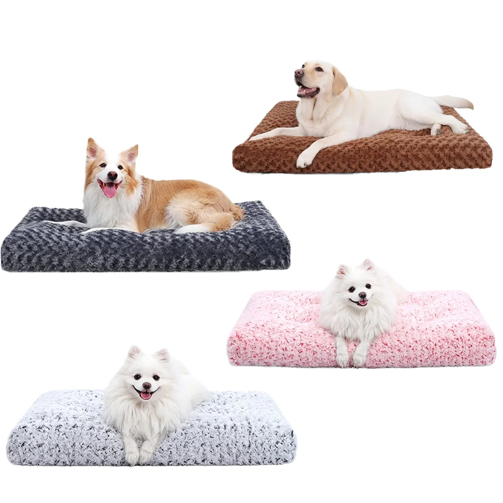Self-Warm Cat Mat and Dog Bed Blanket Solid Print Pattern Winter Memory Foam for Traveling Pet Animals