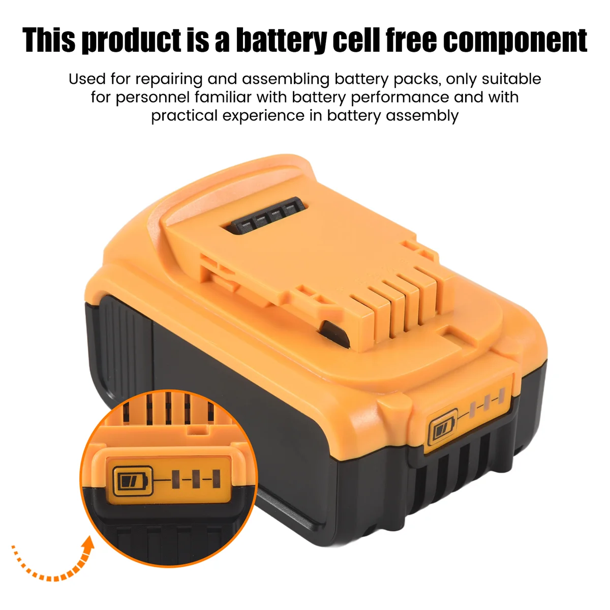 เคสแบตเตอรี่ Li-ion พลาสติกแผงวงจรป้องกันการชาร์จ PCB สำหรับแบตเตอรี่ DeWalt 18V 20V