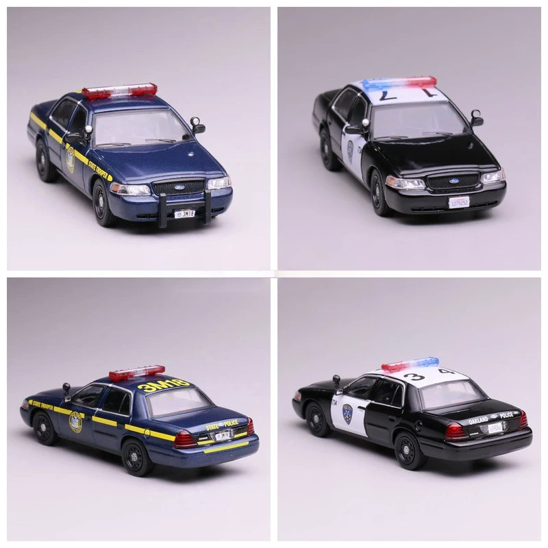 

596 1:64 Crown Victoria New York Oakland, легкосплавный автомобиль, литье под давлением и игрушечный транспорт, модель автомобиля, миниатюрная масштабная модель автомобиля для детей