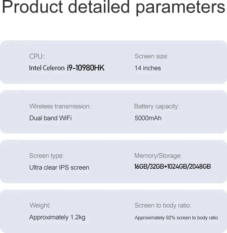 2026 Laptop Core i9-10980HK Portable Laptops Windows 11 16GB 32GB RAM 1TB 2TB SSD 1920*1080 HD PC Gaming Computer Notebook Gamer