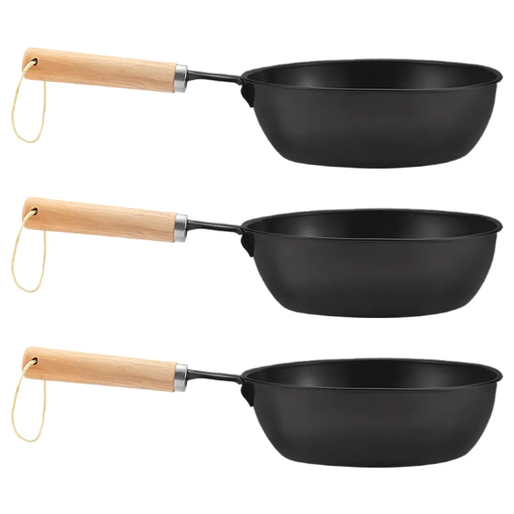 3Pcs Portable Charcoal Pot Outdoor Camping Stove Quick Ignition Wood Handle Bbq Burner Charcoal Starter for Grilling Roasting