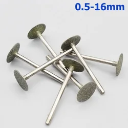 5-50 stücke 0.5 ~ 16mm k-Nadel t-förmiger Elektroplatten-Diamantkopf-Grat-Schleif gravur bohrer für Dremel-Dreh werkzeug 2.35/3mm Schaft