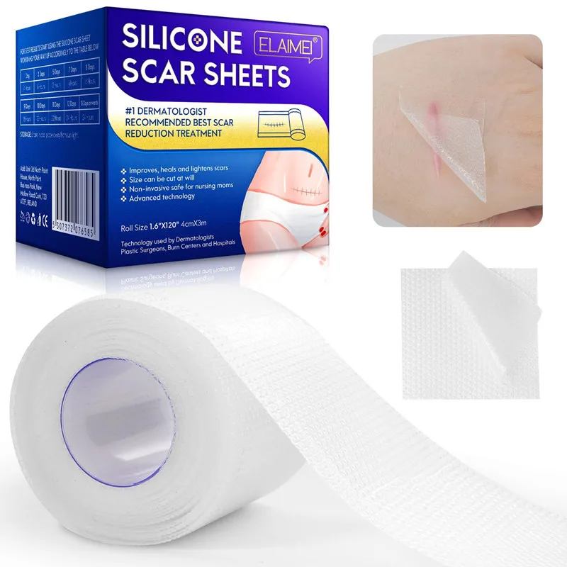 1Roll Adhesive Transparent Silicone Scar Sheet Tape For Caesarean Section Burn Acne Hypertrophic Plastic Surgery Surgical Scar