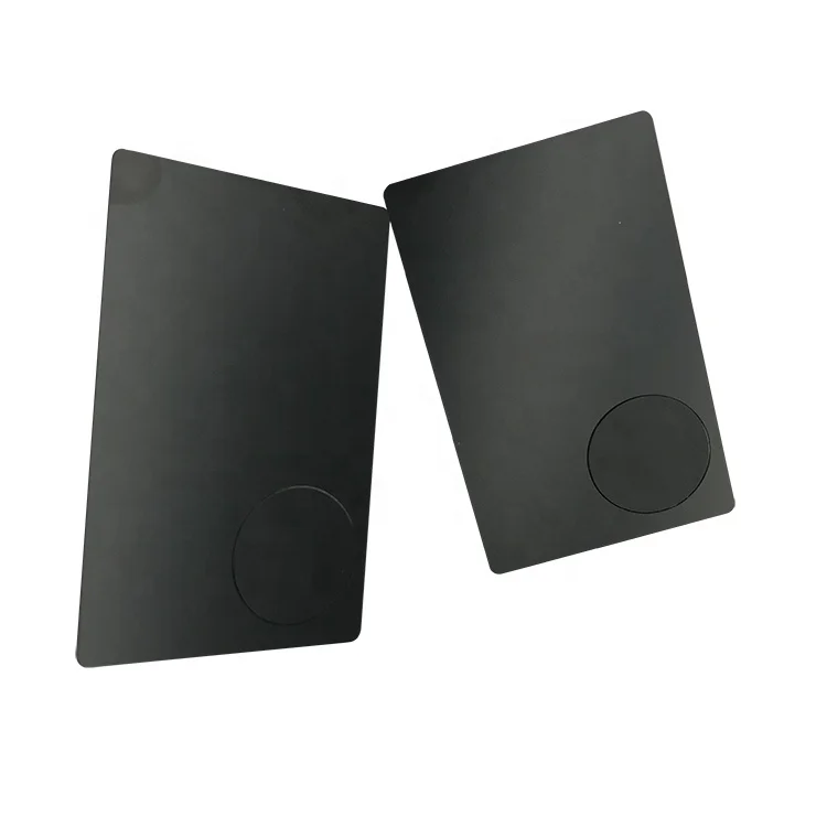 Customized query Free Sample Metal BusinessCcards With Logo Printing 215216 Smart Matte Black Blank Metal Cards Vip Business Vis