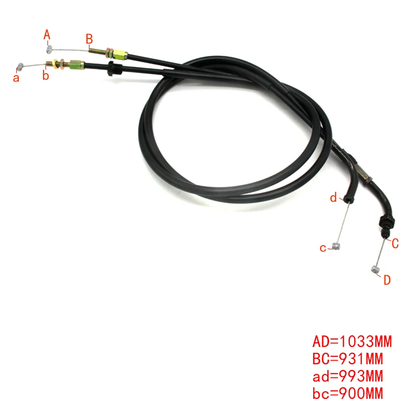 Motorcycle Push&Pull Throttle Cable Line Wires Scooter Acceleration For Honda CB400SS NC40 CL400 OEM:17910-MBV-710 17920-MBV-000