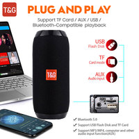 TG117 Portable Bluetooth Speaker 10W Wireless Bass Column Waterproof Outdoor USB Speakers Support AUX TF Subwoofer Loudspeaker