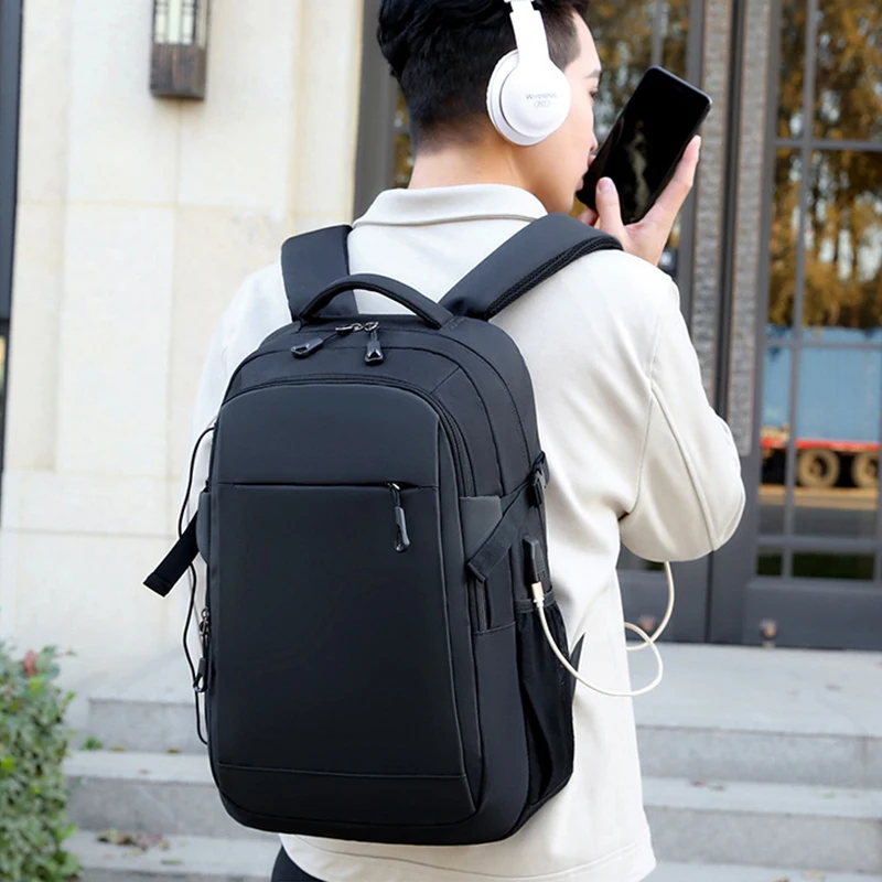 Luxury Backpack Printed Logo Men's Large Capacity Computer Bag Business Backpack Printed Company Name Team Pattern