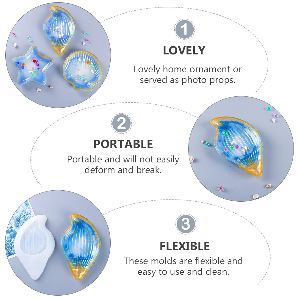

Diy Crystal Epoxy Silicone Art Craft Mold Creative Dish Mould For Home Decoration Irregular Mold Easy Clean Flexible Household