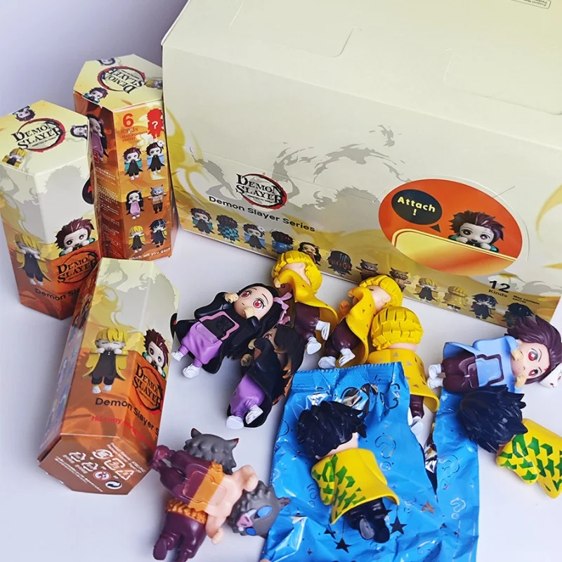 

New Party Angel Demon Slayer Series Blind Box Car Decoration Desktop Computer Screen Cupid Hand Fashion Play Doll Birthday Gift