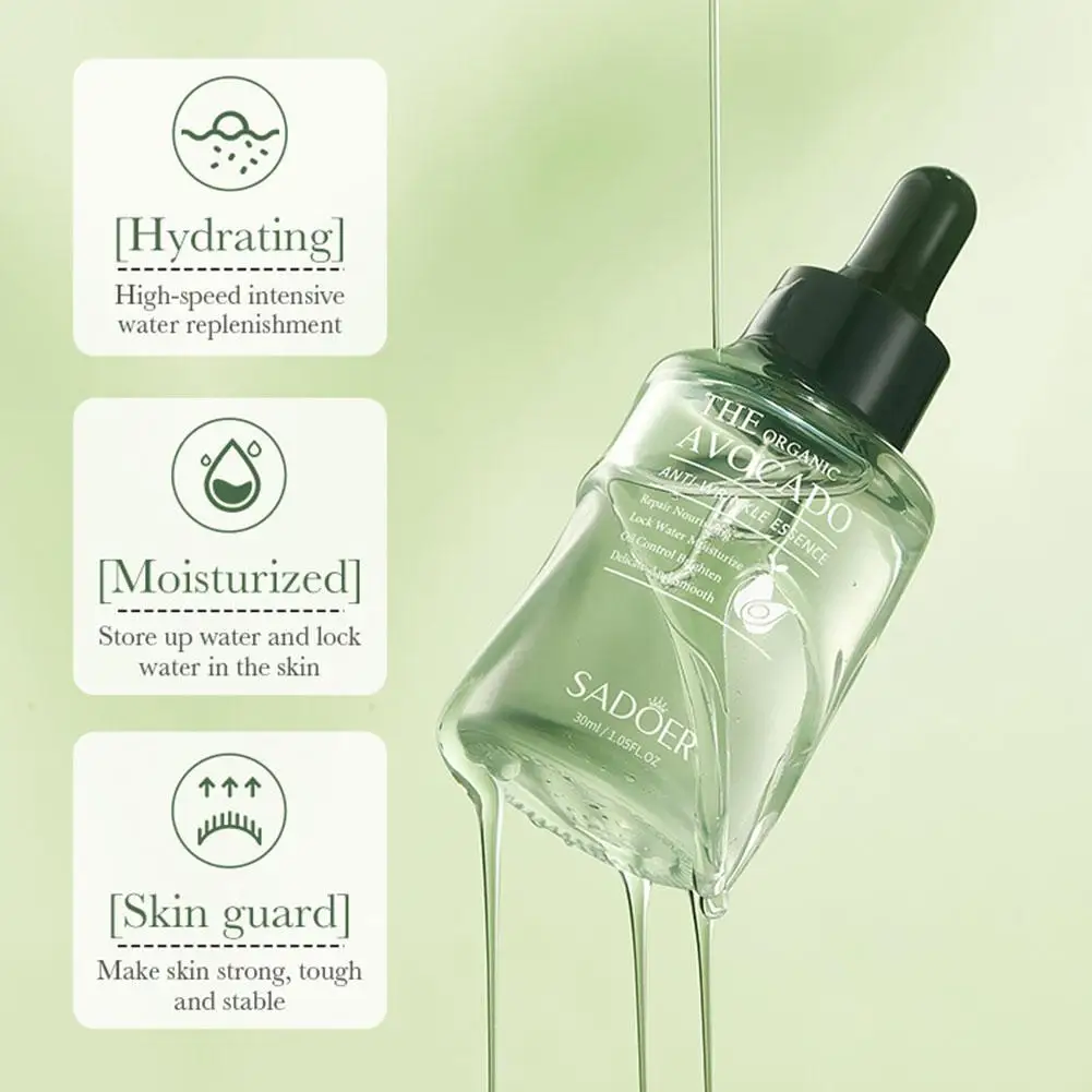 Avocado Hydrating Face Serum Lightens Fine Lines Eye Cream Moisturizing Lip Balm Anti-wrinkle,Firming For Face Skin Care Set