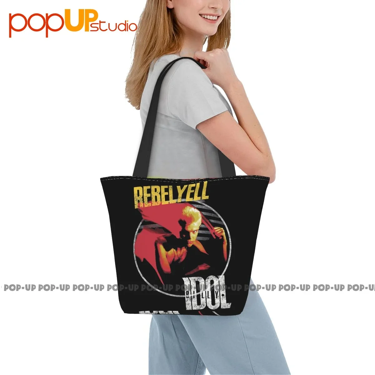 Billy Idol Retro Handbags All-Match Shopping Bag Grocery Bag