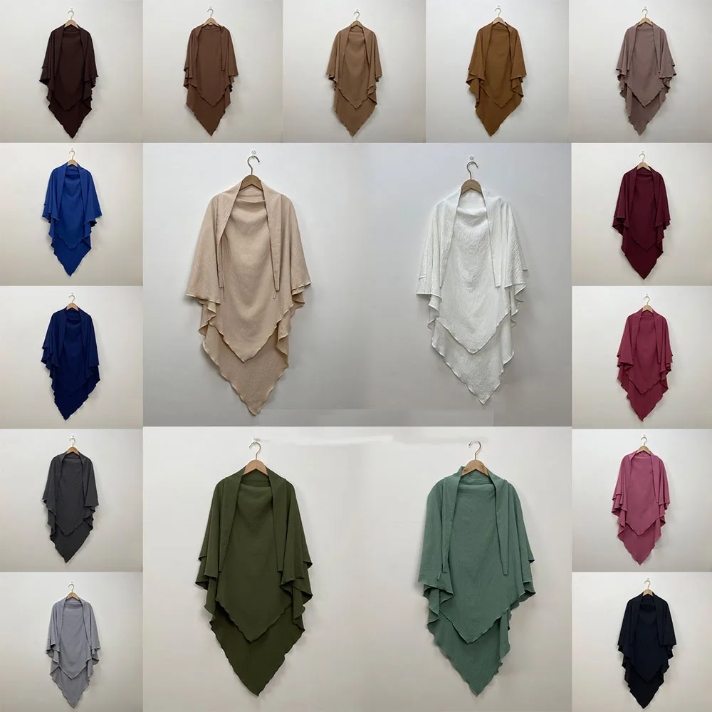 

Hijabs For Woman Abaya Dubai Turkish Khimar Solid Headscarf Muslim Woman Turban Wrap Malaysia Shawls Scarves 16 Colors Ramadan