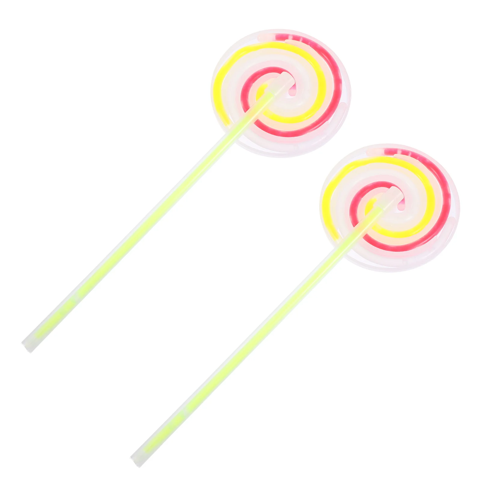 

2Pcs Stylish Lollipop Design Glow Sticks Party Accessories Glow In The Dark Energy Saving Lights For Events