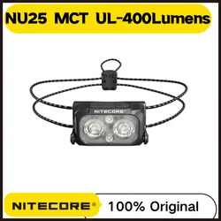 NITECORE NU25 UL 400Lumens USB-C Lampe de sauna aste Batterie 650mAh intégrée pour les activités de plein air Éclairage