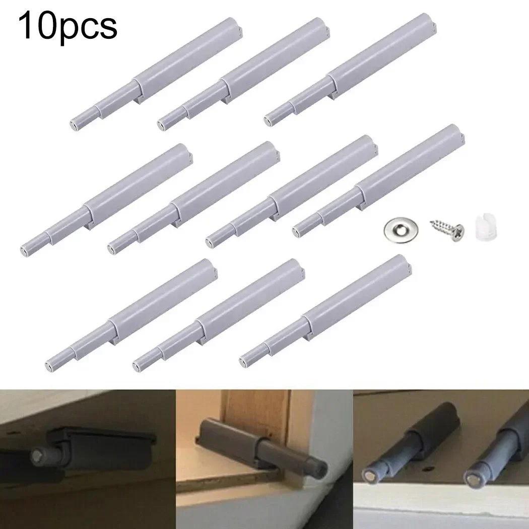 

10pcs/Set Push To Open System Plastic Damper Buffer For Cabinets Door Drawer Furniture Hinges Catch Soft Quiet Closer Hardware