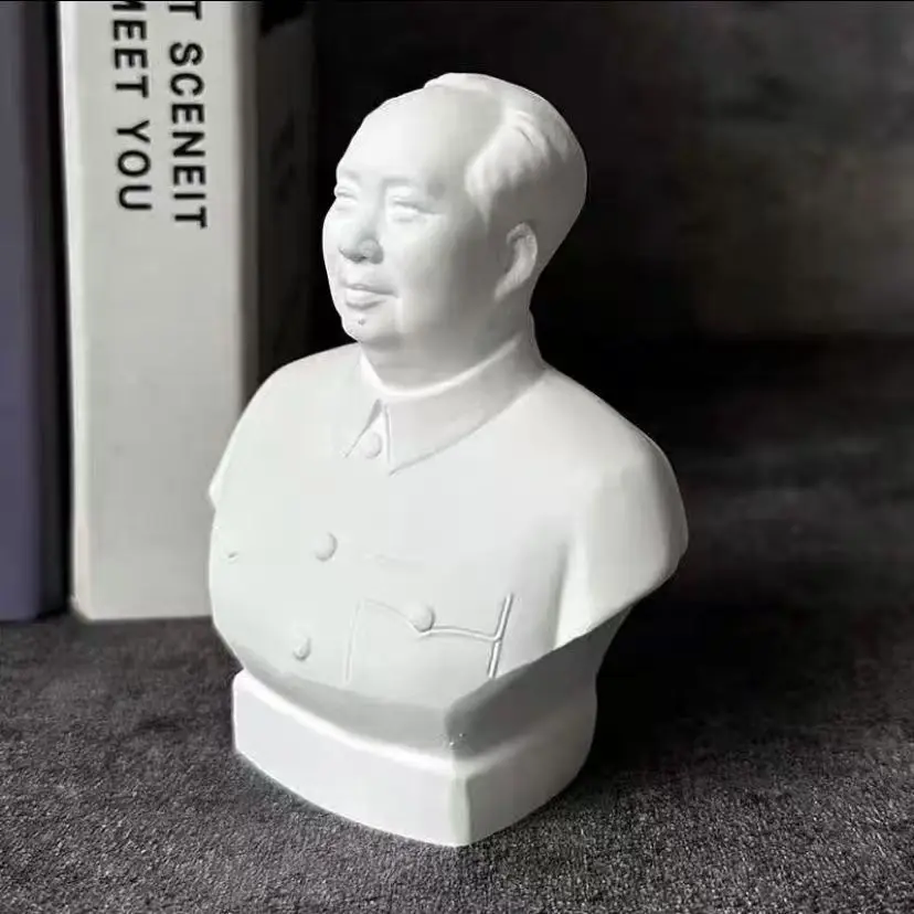 Mao Zedong's master statue, Mao Zedong's great man, gypsum, great man, sculpture, grandpa, home office, study, desktop decoratio