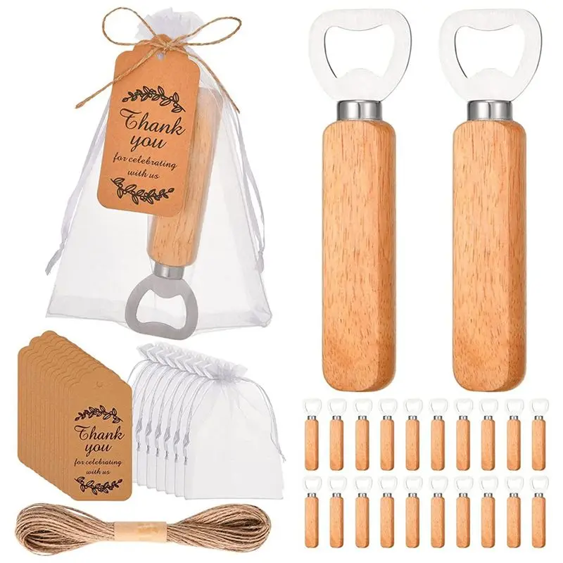 

-[Retail TX] Bartender Bottle Openers Beer Bottle Openers Bottle Opener Wooden Handle For Home, Bar Or Restaurant Baby Shower