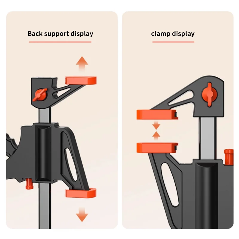 4 Inch Adjustable F-Clamp Kit - Quick Ratchet Release Speed Squeeze Work Bar Clamp, DIY Hand Tool for Woodworking Spreading