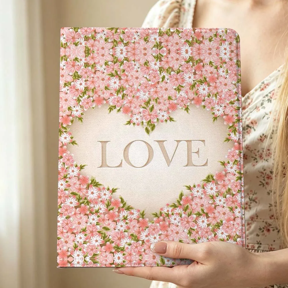 Beautiful Heart Flower For Huawei MediaPad MatePad Honor Pro V6 9 V8 X9 12 X 13.3 SE 11 11.5 Inch Tablet Case Popular