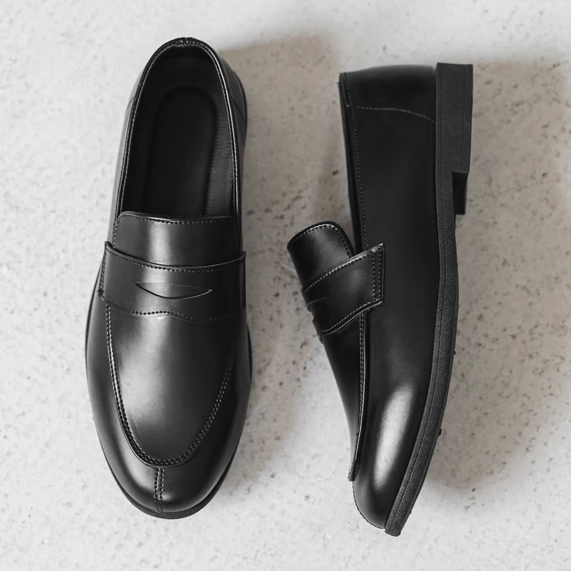 

Мужские замшевые лоферы без шнуровки, легкие дышащие туфли на плоской подошве в консервативном стиле, нескользящая повседневная модная повседневная уличная прогулочная обувь, новинка 2023 года