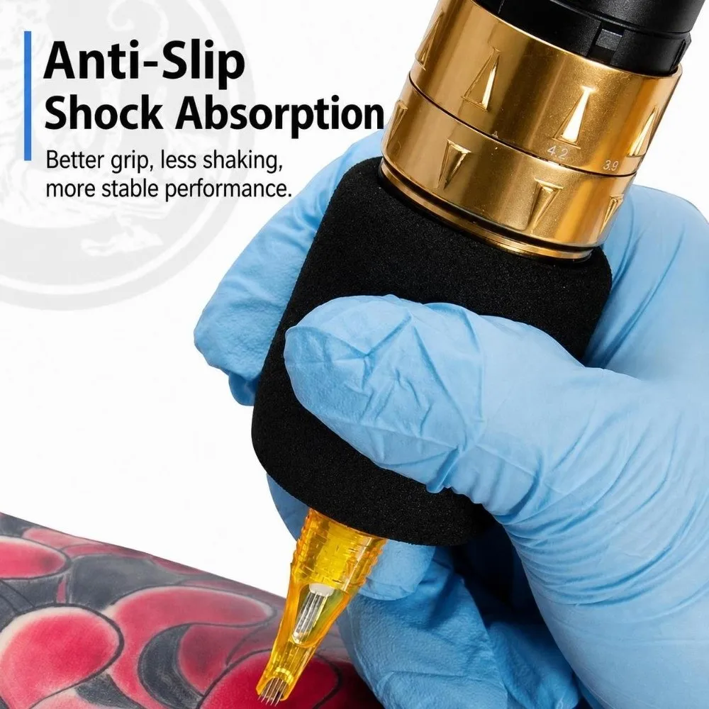 5Pcs Flexible Fit Elastic Foam Grip Cover Anti Slip Shock Absorb Foam Sleeve Soft Texture Comfort Grip Accessory Machine Use