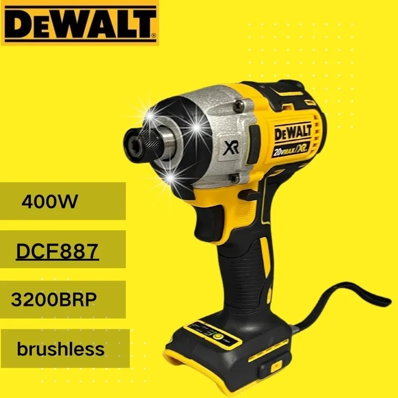 

DEWALT DCF887 Impact Driver 20V Lithium-ion 1/4 inches Cordless Drill Electric Screwdriver Brushless Rechargable Power Tool