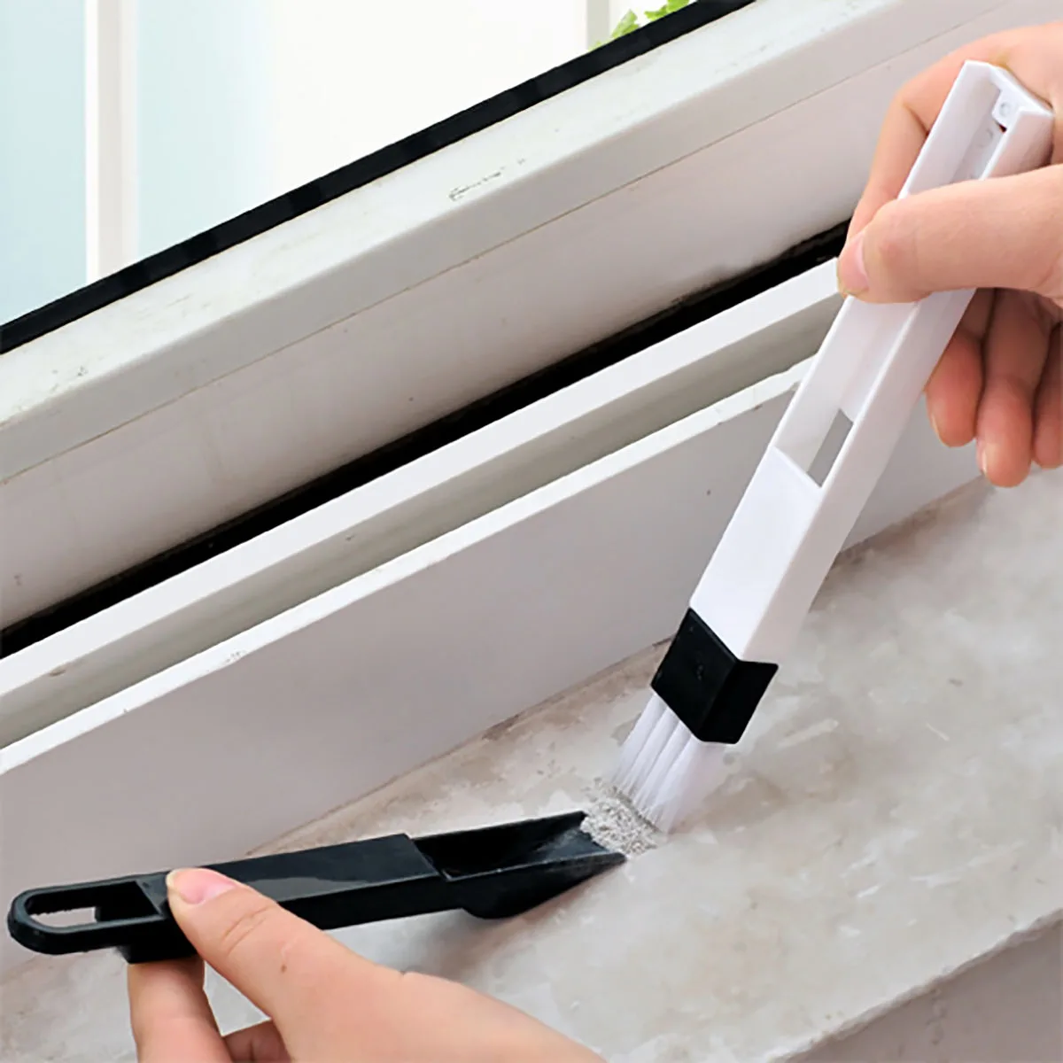 Window Groove Cleaning Brush Clean Tool Multifunctional Windows Slot Brush Keyboard Nook Cranny Dust Shovel Track Clean