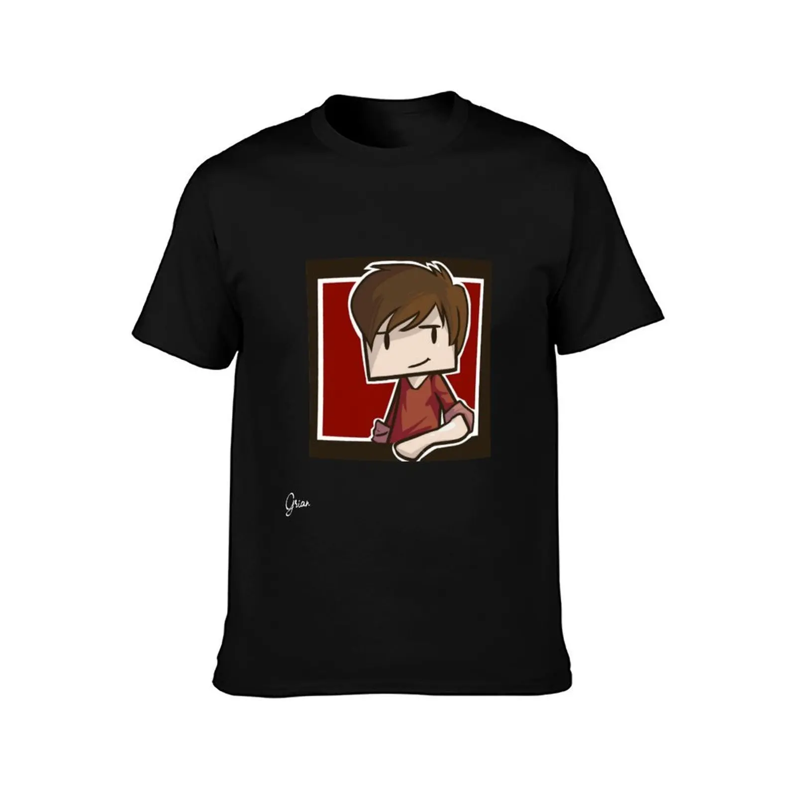 Grian T-Shirt All Match Print Short Sleeve Top T-Shirt