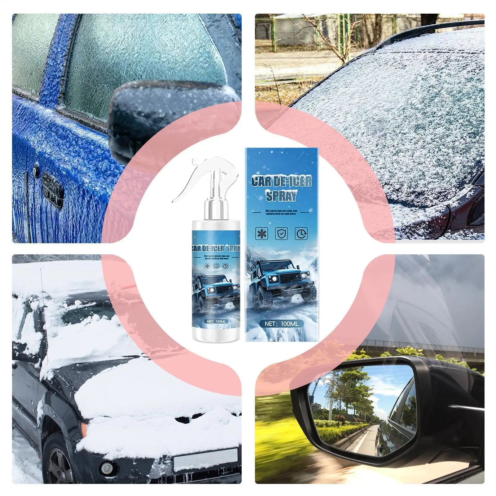 بخاخ دييسر للزجاج الأمامي سريع المفعول 100 مل مزيل الصقيع ومضاد للتجميد لزجاج السيارة والأقفال والمزالج والمصابيح الأمامية وأختام الأبواب #4