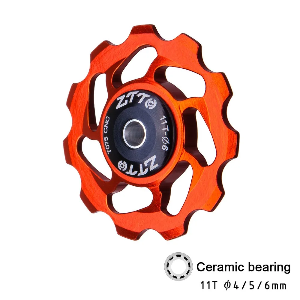 4mm 5mm 6mm Bicycle Rear Derailleur Jockey AL7075 CNC 11T Wheel Ceramic Bearing Pulley Bearing Aluminium Alloy