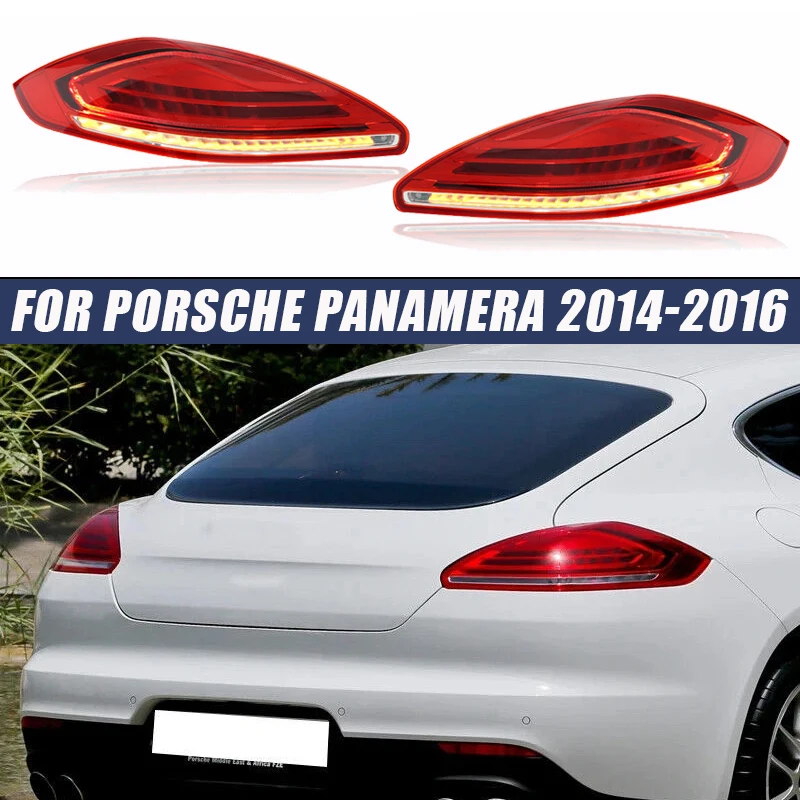 

Pair Car Tail Lamp Assembly LED Tail Light Rear Lamp for Porsche Panamera 970 2014-2016 Electric Adjustment Car Accessories