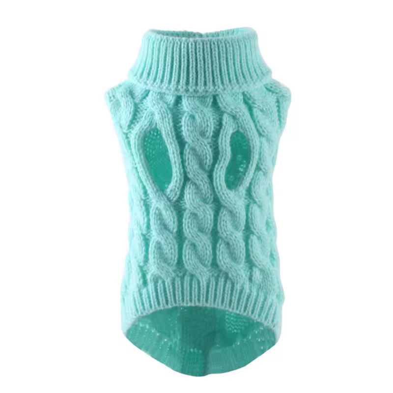 New Pet Small Pet Dog Clothes Sweater Fashion Autumn Winter Solid Fried Dough Twists Knitting Warm Comfort Clothing - Image 12