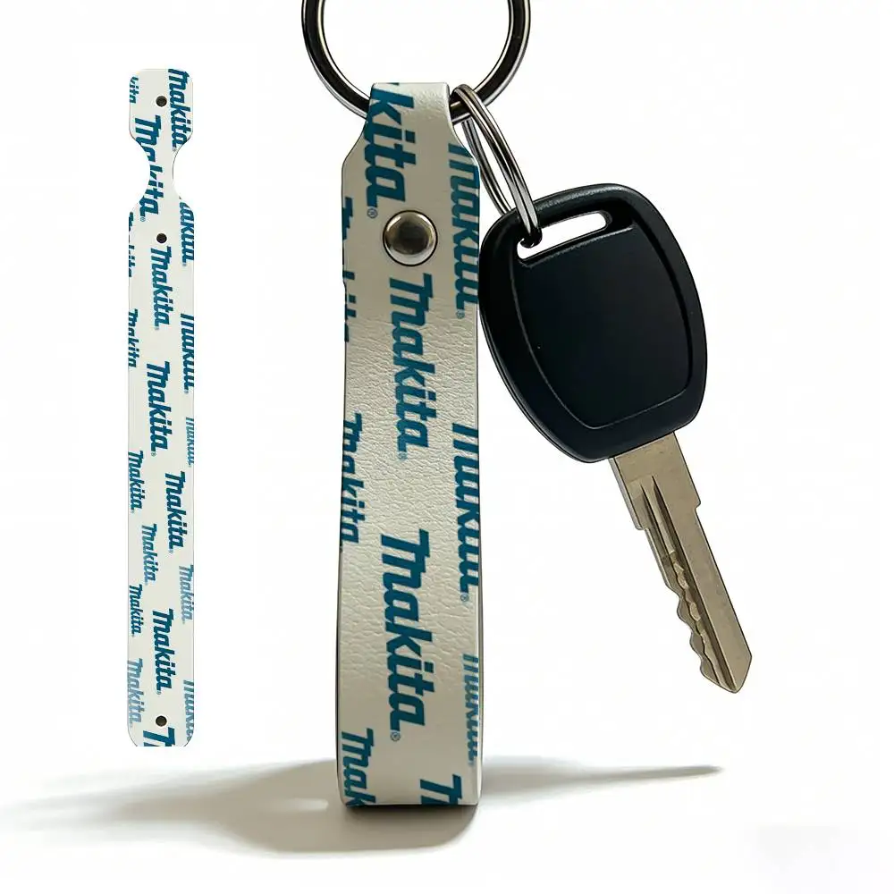 

Fashion For Makita High Quality PU Leather Moto Keychain Vintage Style Key Pendant For Scooter Motocross