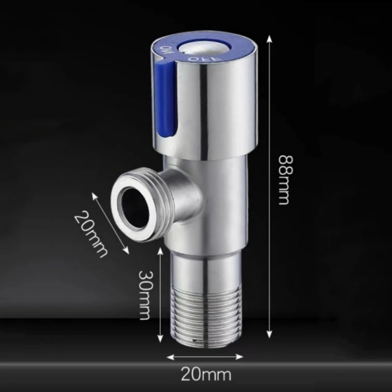 Stainless Steel Angle Valve Bathroom Faucet Hot Cold Inlet Valve Toilet Filling Angle Valves Basin Faucet Bathroom Accessories